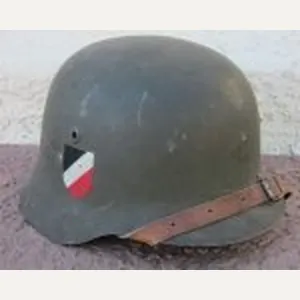 Hungarian WWII M1935-38 Steel Helmet, Complete Liner & Strap