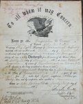 US Civil War Union Soldiers Discharge, 8th Connecticut Inf'y, Twice Wounded