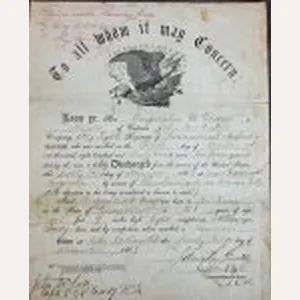 US Civil War Union Soldiers Discharge, 8th Connecticut Inf'y, Twice …