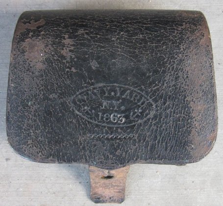US Civil War Era, US Navy Fuze Pouch, Navy Yard N.Y. 1863 — image 2