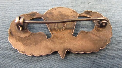 US WWII Pattern Airborne Jump Wings Sterling Pinback — image 3