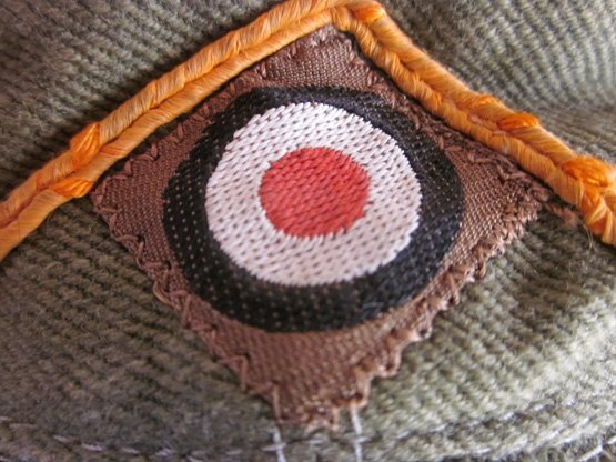 German WWII Army Tropical Billed Cap, Orange Waffenfarbe — image 9