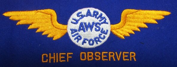 US WWII Aircraft Warning Service Armband, Chief Observer — image 3