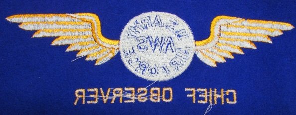 US WWII Aircraft Warning Service Armband, Chief Observer — image 4