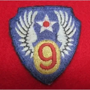 US WWII USAAF British Made 9th Air Force SSI