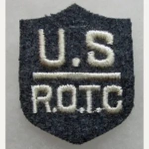 US 1920's-30's Army Rerserve Officer Training Corps Sleeve Insignia, Blue …