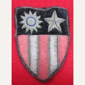 US WWII CBI SSI, China-Burma-India, Theater Made Wire Embroidery
