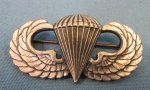US WWII Pattern Airborne Jump Wings Sterling Pinback