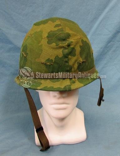  US Vietnam War GI Steel Helmet and Camouflage Cover — image 2