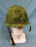 US Vietnam War GI Steel Helmet and Camouflage Cover