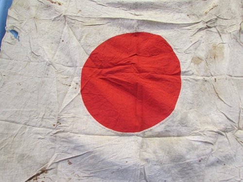  Japanese WWII Cotton Flag, USMC 5TH Corps Souvenir — image 3