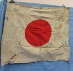 Japanese WWII Cotton Flag, USMC 5TH Corps Souvenir