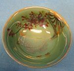 Japanese WWII Imperial Guard Green Porcelain Sake Cup