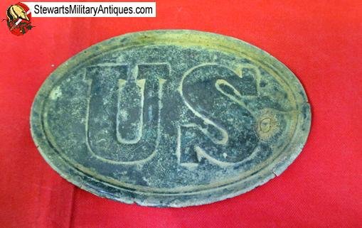  US Civil War Oval Cartridge Box Plate, Dug — image 2