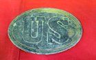 US Civil War Oval Cartridge Box Plate, Dug