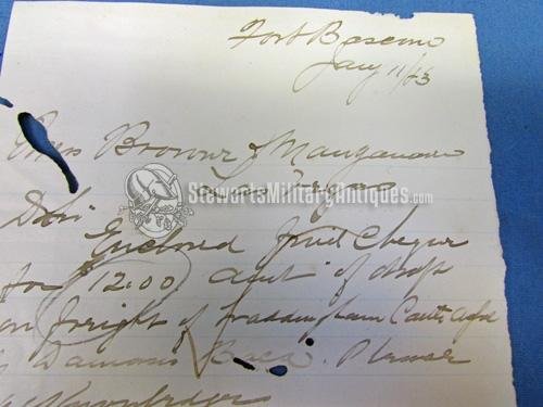  US 1883 Fort Bascom New Mexico Territory, Freight Bill Payment — image 2