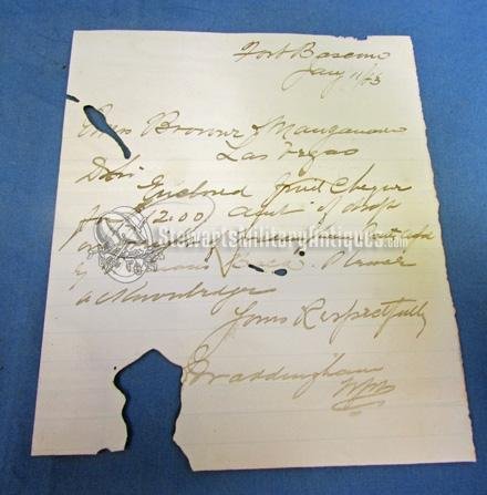  US 1883 Fort Bascom New Mexico Territory, Freight Bill Payment — image 3