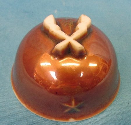  Japanese WWII Imperial Guard Inverted Army Helmet Sake Cup — image 3