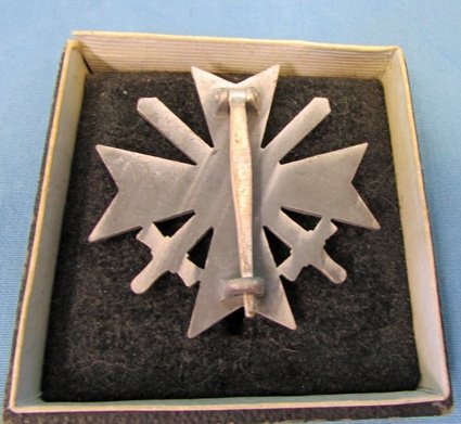  German WWII War Service Cross 1st Class with Swords, Cased, Marked 65 — image 5