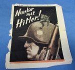 Soviet WWII Anti-German Surrender Leaflet, 'Nieder Mit Hitler
