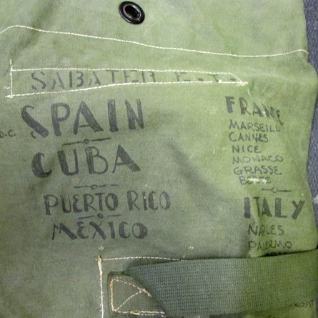 US Korean War Era Issue Duffle Bag, Cities & Countries, Spanish Toreador — image 3