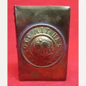 French WWI Souvenir Brass Matchsafe, 'Gott Mit Uns'
