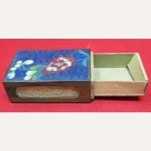 French, WWI Cloisonne Match Safe & Match Box