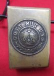 French WWI Souvenir Brass Matchsafe, 'Gott Mit Uns'