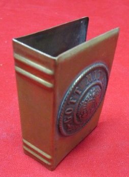 French WWI Souvenir Brass Matchsafe, 'Gott Mit Uns' — image 4