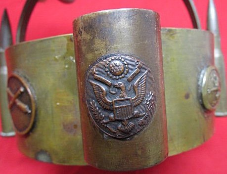 US WWI Trench Art Ash Tray or Bowl, USMC Collar Disc — image 3