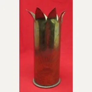 US WWI Trench Art Engraved Shell Vase, France 1918, German …