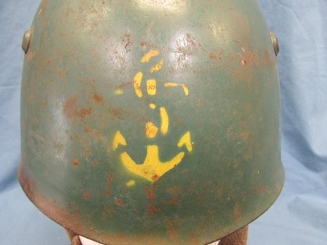 Italian WWII M1933 Steel Helmet Republican Navy — image 3