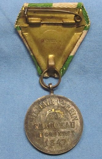German Imperial Era, Saxon Veteran Association Medal, King Albert, 1847 — image 3