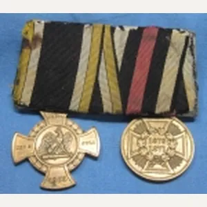 German Imperial Era Two Place Medal Bar, 1866 & 1870 …