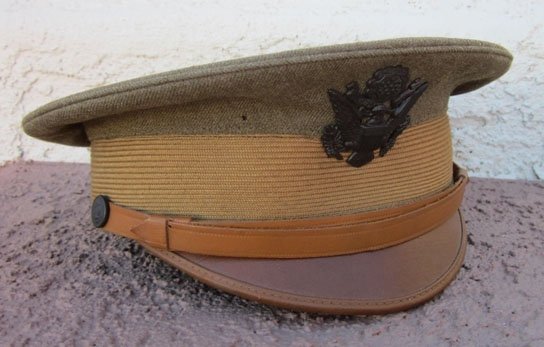US WWI Army Officers Visor Hat, A Beauty — image 2