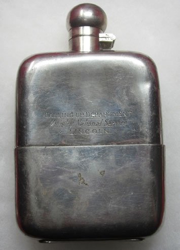 British Boer War Era, Officers Presentation Hip Flask, Durham Light Infantry — image 3