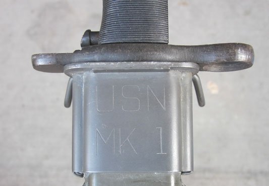 US WWII M1942 Bayonet, UFH 1943, 16 Inch Blade, USN Mk1 Scabbard — image 3