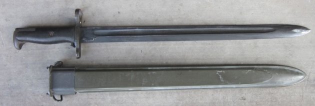 US WWII M1942 Bayonet, UFH 1943, 16 Inch Blade, USN Mk1 Scabbard — image 7