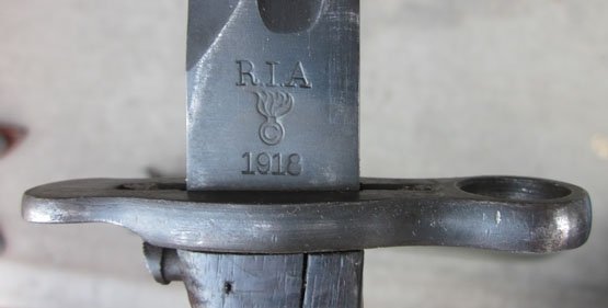 US WWI-WWII 1905/42 Bayonet, RIA 1918, Navy Mk1 Scabbard — image 5