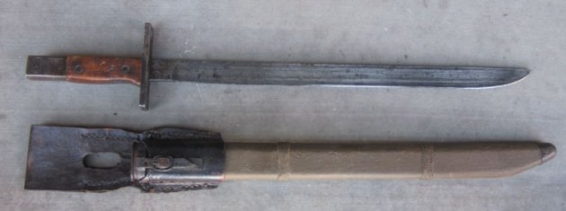 Japanese WWII Type 30 Bayonet, Late War, Rectangular Guard, TALW — image 4