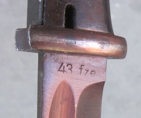 German WWII S84/98 Bayonet, Mismatch, fze 43, Original Frog — image 6