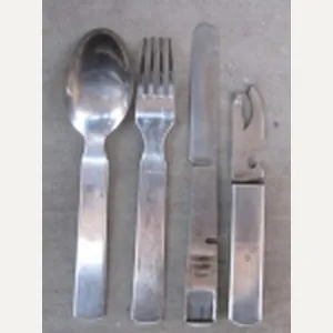 German WWII 4-Piece, Interlocking Mess Utensil Set, T.W.S.41