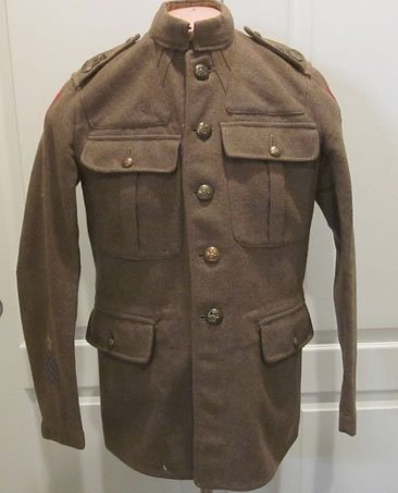 British WWI Identified P07 Enlisted Service Coat & Trio Medals, Highland RFA T — image 2
