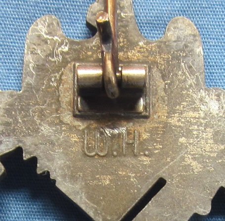 German WWII Infantry Assault Badge, W.H., Hobacher Mfg. — image 4