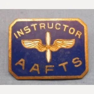 US WWII Army Air Corps AAFTS Instructor Badge