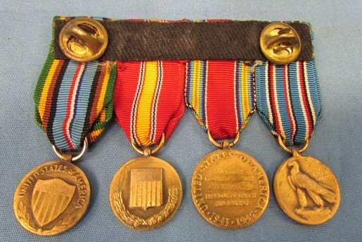  US WWII-Cold War 4 Place Miniature Medal Bar — image 4