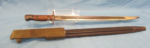  Australian WWII Pattern 1907 Bayonet & Frog, Double Ridged Scabbard — image 6