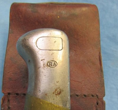  Argentine M1891 Mauser Bayonet, Brass Grip, Intact Crest, Weyersberg Mfg, Matching — image 3