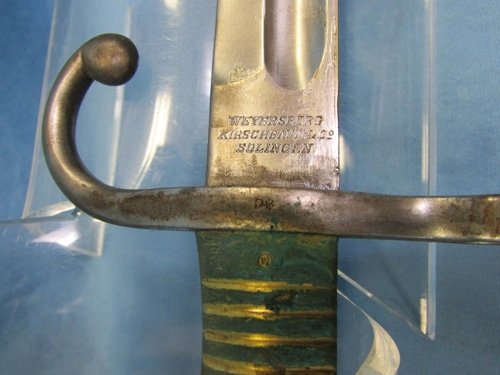  Argentine M1891 Mauser Bayonet, Brass Grip, Intact Crest, Weyersberg Mfg, Matching — image 6