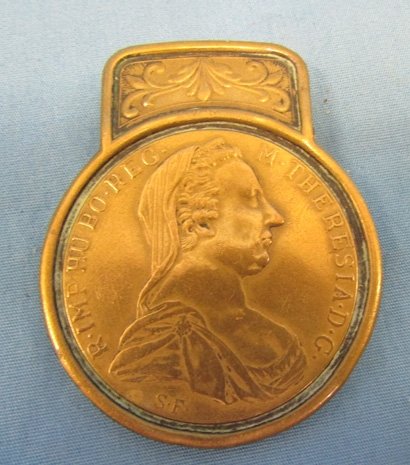  Austrian 19th Century Maria Theresa Brass Paper or Money Clip — image 2